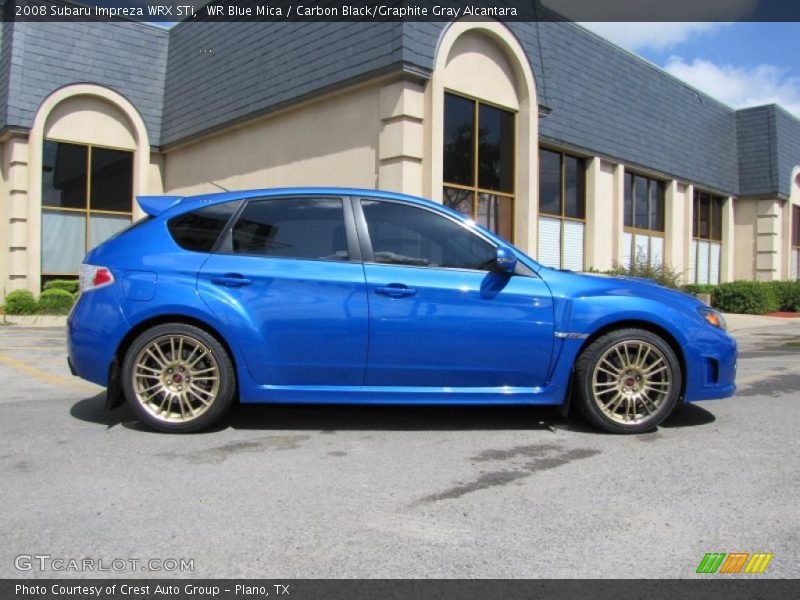 WR Blue Mica / Carbon Black/Graphite Gray Alcantara 2008 Subaru Impreza WRX STi