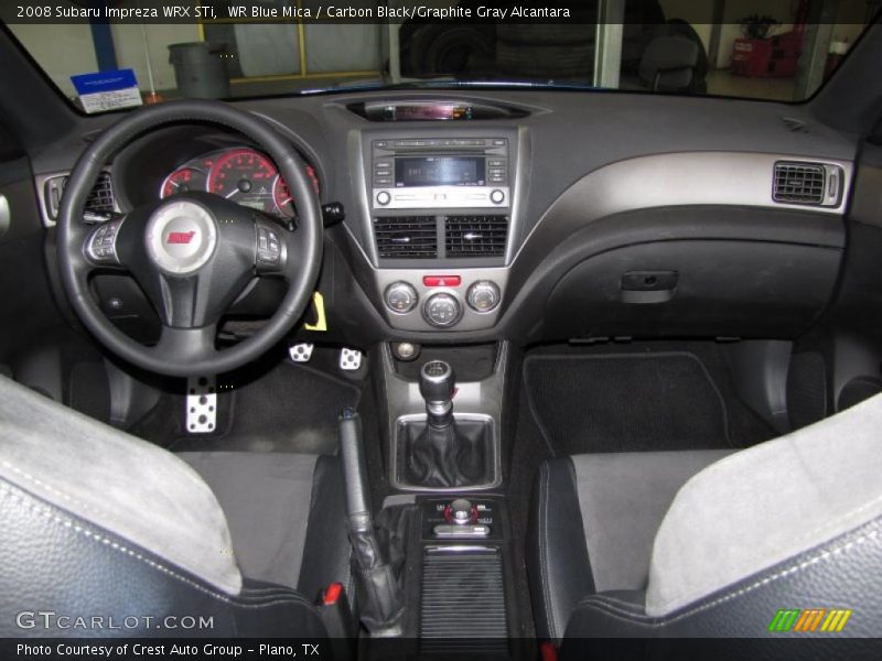 WR Blue Mica / Carbon Black/Graphite Gray Alcantara 2008 Subaru Impreza WRX STi