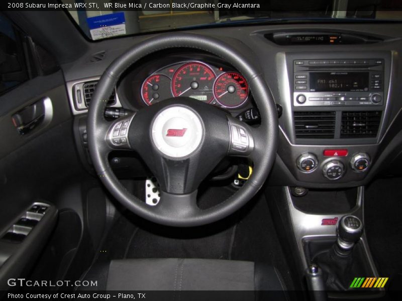 WR Blue Mica / Carbon Black/Graphite Gray Alcantara 2008 Subaru Impreza WRX STi