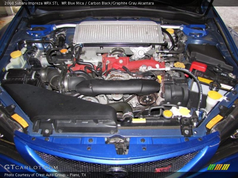 WR Blue Mica / Carbon Black/Graphite Gray Alcantara 2008 Subaru Impreza WRX STi