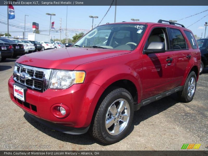 Sangria Red Metallic / Stone 2011 Ford Escape XLT