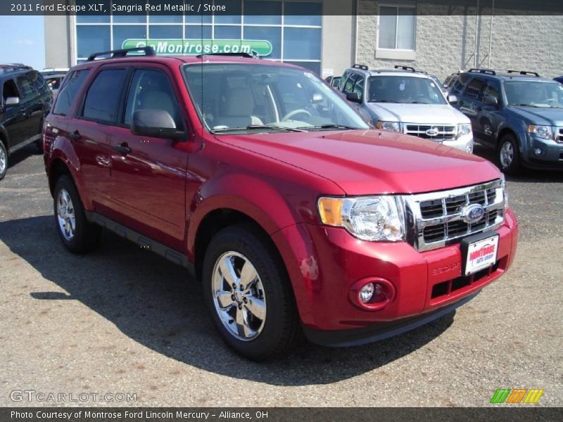 Sangria Red Metallic / Stone 2011 Ford Escape XLT