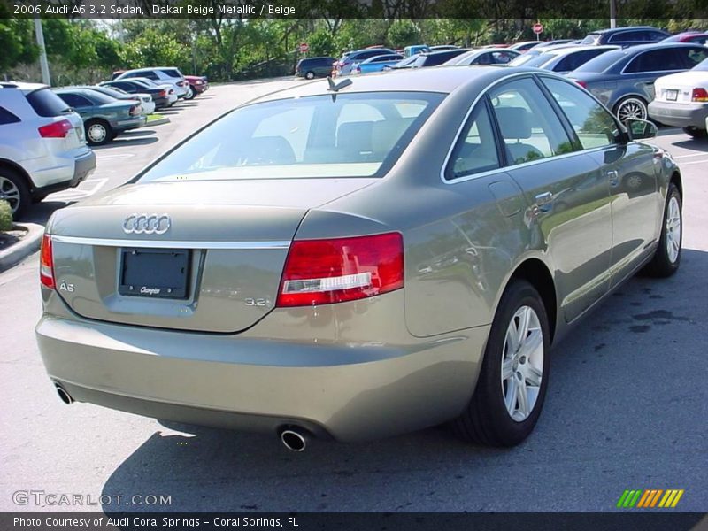Dakar Beige Metallic / Beige 2006 Audi A6 3.2 Sedan