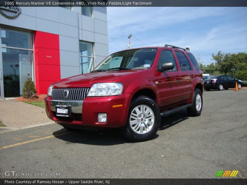 Vivid Red / Pebble/Light Parchment 2005 Mercury Mariner V6 Convenience 4WD