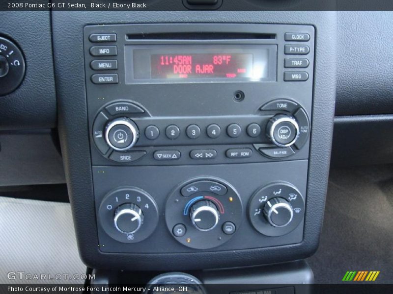 Black / Ebony Black 2008 Pontiac G6 GT Sedan