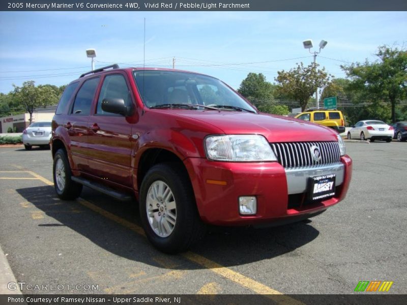 Vivid Red / Pebble/Light Parchment 2005 Mercury Mariner V6 Convenience 4WD