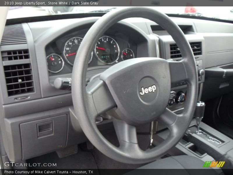 Stone White / Dark Slate Gray 2010 Jeep Liberty Sport