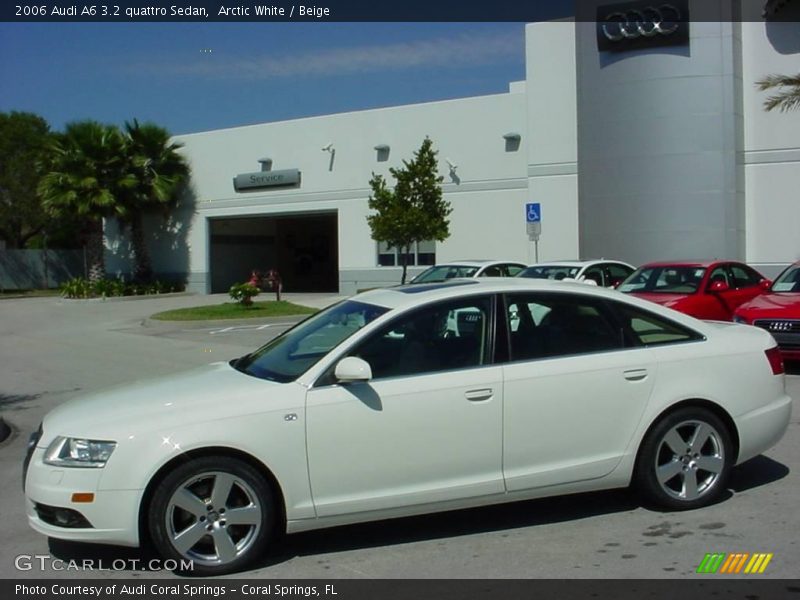 Arctic White / Beige 2006 Audi A6 3.2 quattro Sedan