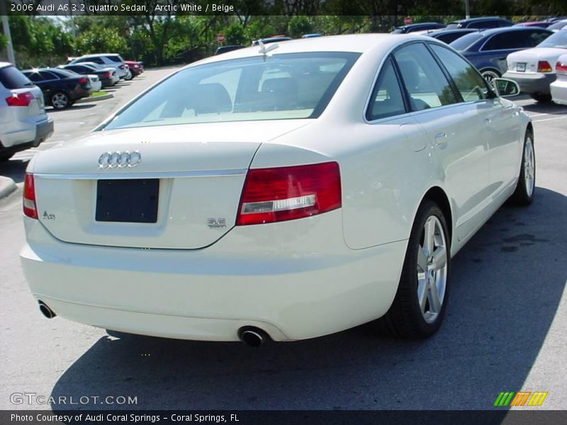 Arctic White / Beige 2006 Audi A6 3.2 quattro Sedan