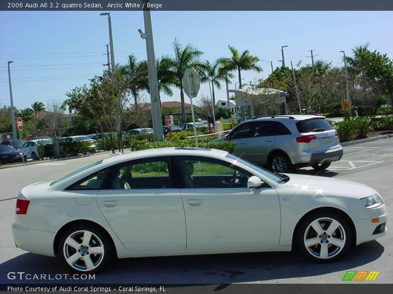 Arctic White / Beige 2006 Audi A6 3.2 quattro Sedan