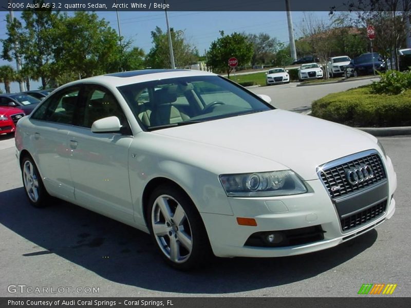 Arctic White / Beige 2006 Audi A6 3.2 quattro Sedan
