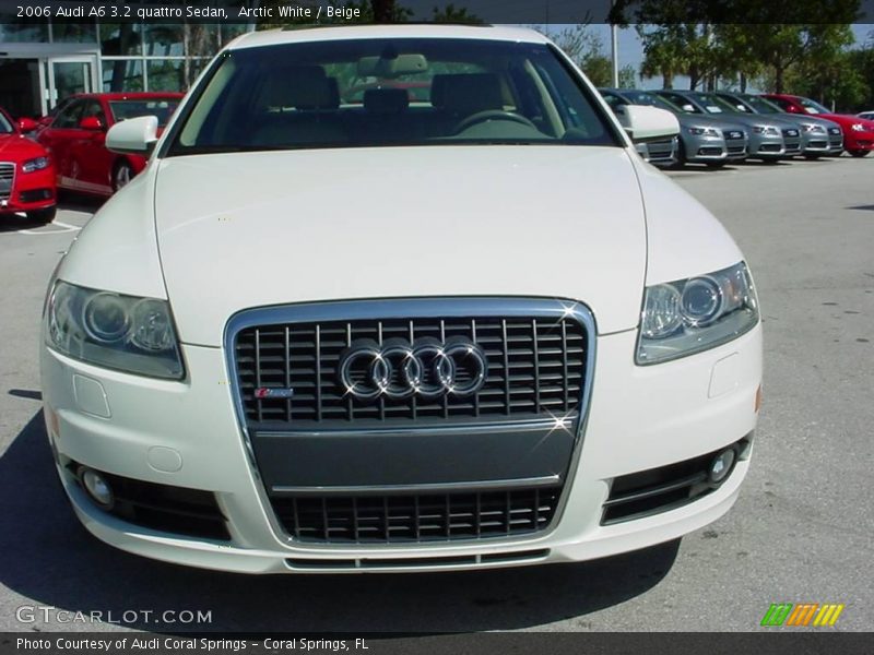 Arctic White / Beige 2006 Audi A6 3.2 quattro Sedan