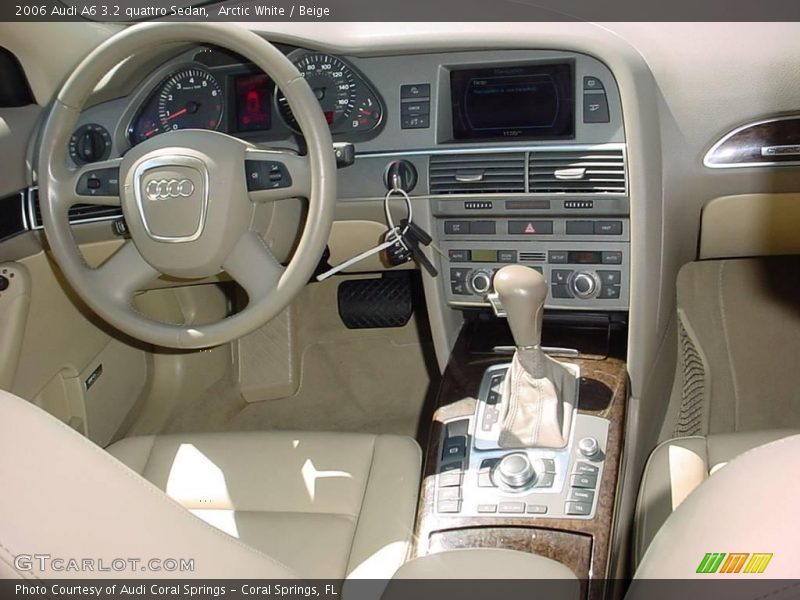 Arctic White / Beige 2006 Audi A6 3.2 quattro Sedan