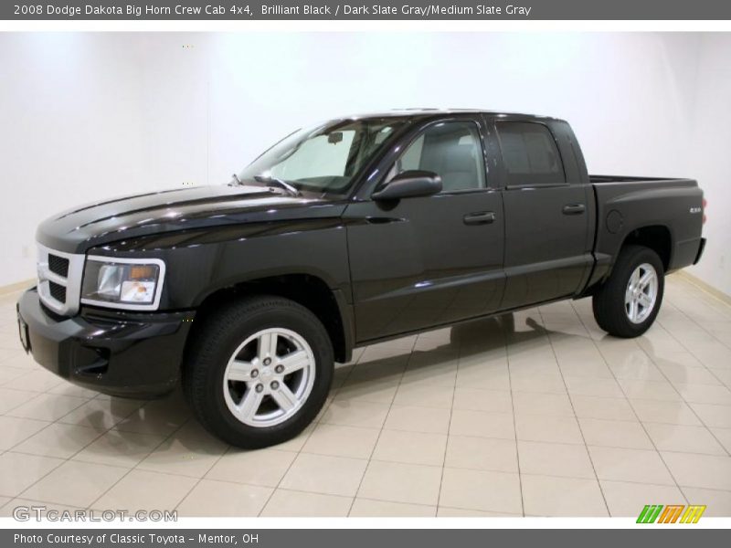 Brilliant Black / Dark Slate Gray/Medium Slate Gray 2008 Dodge Dakota Big Horn Crew Cab 4x4