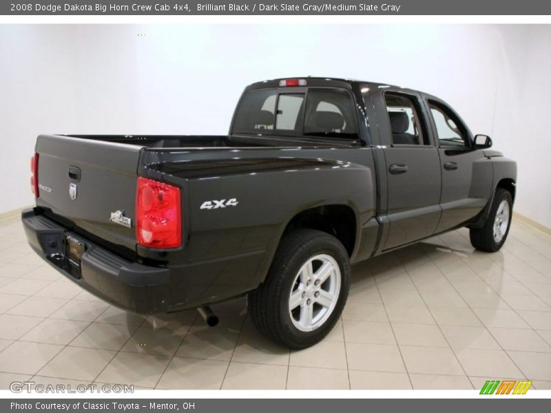 Brilliant Black / Dark Slate Gray/Medium Slate Gray 2008 Dodge Dakota Big Horn Crew Cab 4x4
