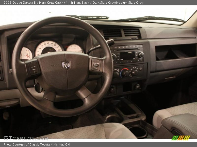Brilliant Black / Dark Slate Gray/Medium Slate Gray 2008 Dodge Dakota Big Horn Crew Cab 4x4