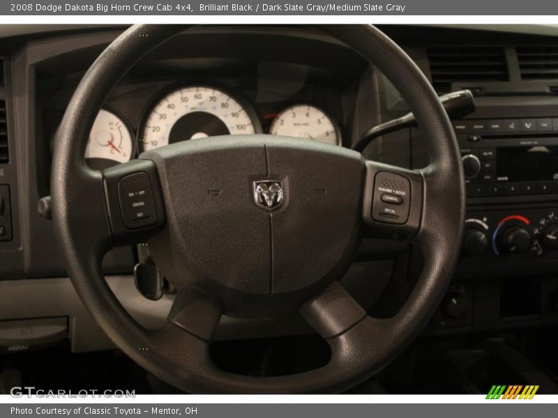 Brilliant Black / Dark Slate Gray/Medium Slate Gray 2008 Dodge Dakota Big Horn Crew Cab 4x4