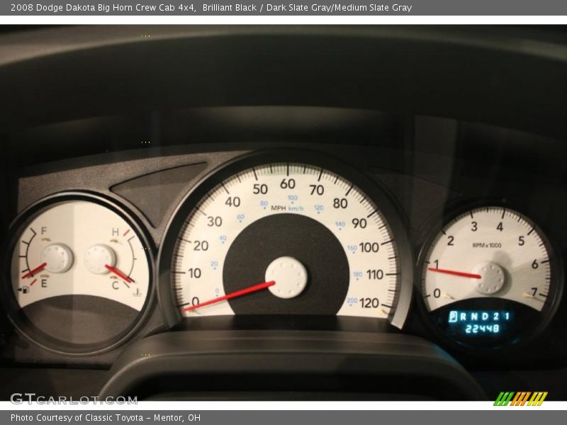 Brilliant Black / Dark Slate Gray/Medium Slate Gray 2008 Dodge Dakota Big Horn Crew Cab 4x4