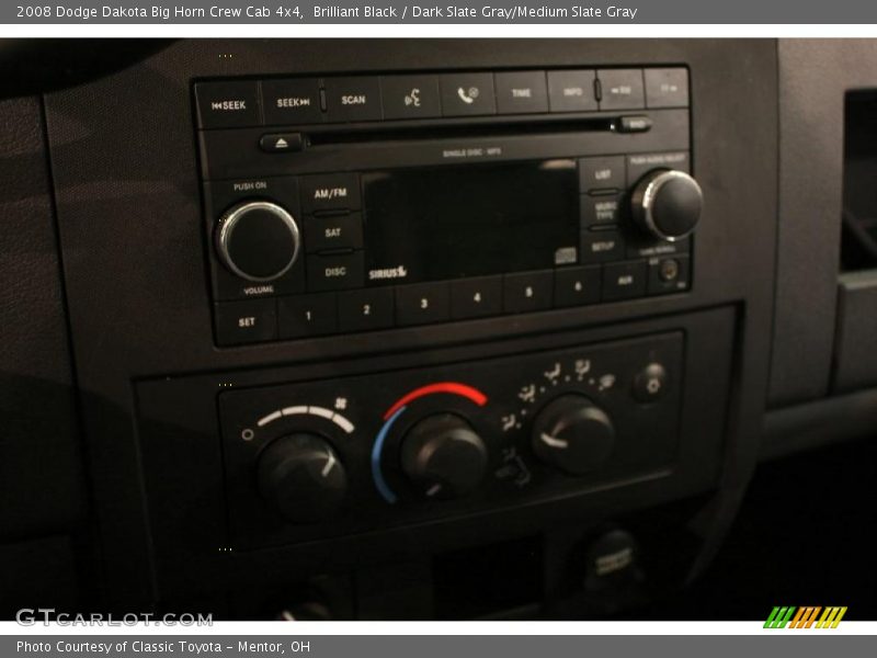 Brilliant Black / Dark Slate Gray/Medium Slate Gray 2008 Dodge Dakota Big Horn Crew Cab 4x4