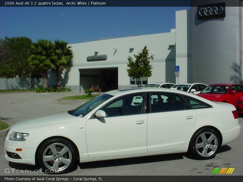 Arctic White / Platinum 2006 Audi A6 3.2 quattro Sedan