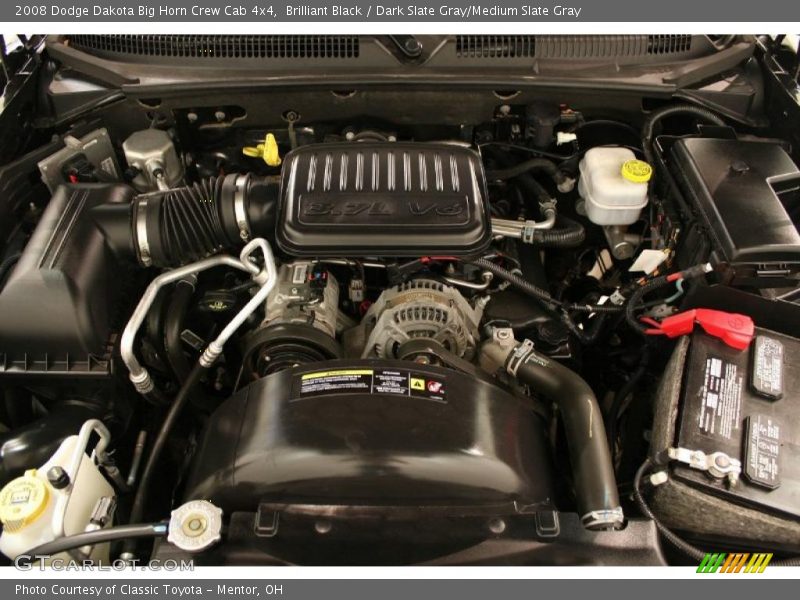 Brilliant Black / Dark Slate Gray/Medium Slate Gray 2008 Dodge Dakota Big Horn Crew Cab 4x4