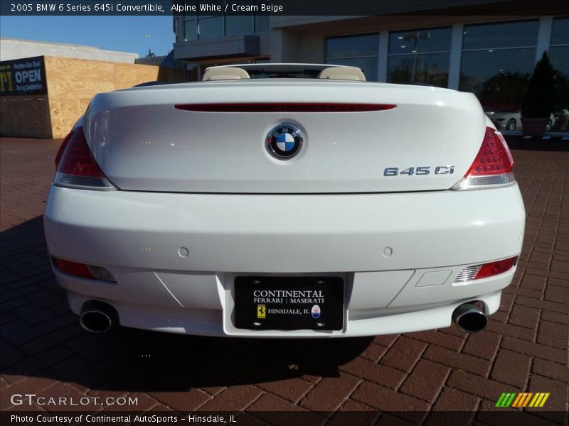 Alpine White / Cream Beige 2005 BMW 6 Series 645i Convertible