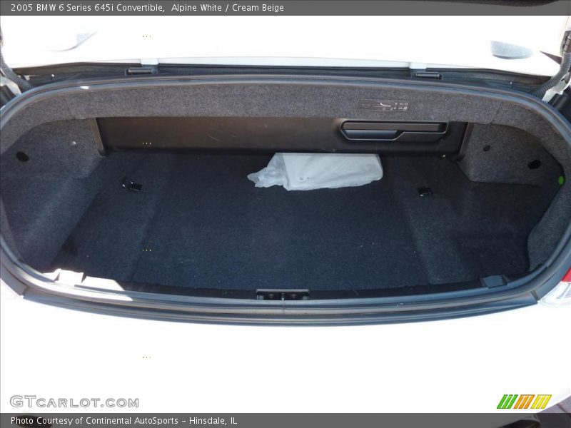 Alpine White / Cream Beige 2005 BMW 6 Series 645i Convertible