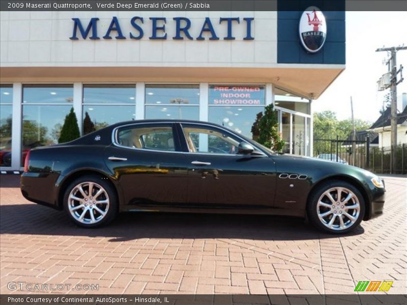 Verde Deep Emerald (Green) / Sabbia 2009 Maserati Quattroporte