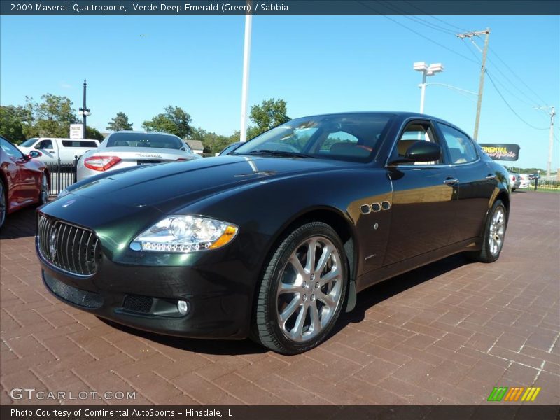 Verde Deep Emerald (Green) / Sabbia 2009 Maserati Quattroporte