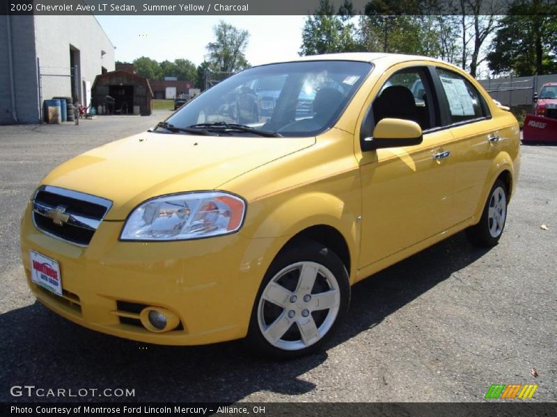 Summer Yellow / Charcoal 2009 Chevrolet Aveo LT Sedan