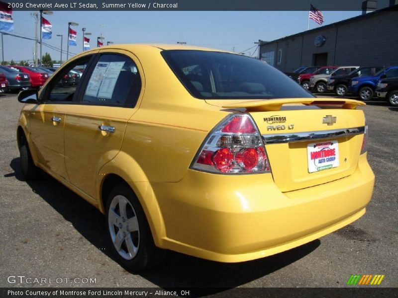 Summer Yellow / Charcoal 2009 Chevrolet Aveo LT Sedan