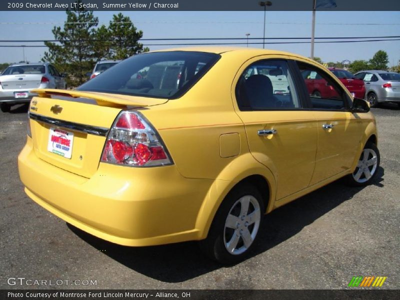Summer Yellow / Charcoal 2009 Chevrolet Aveo LT Sedan