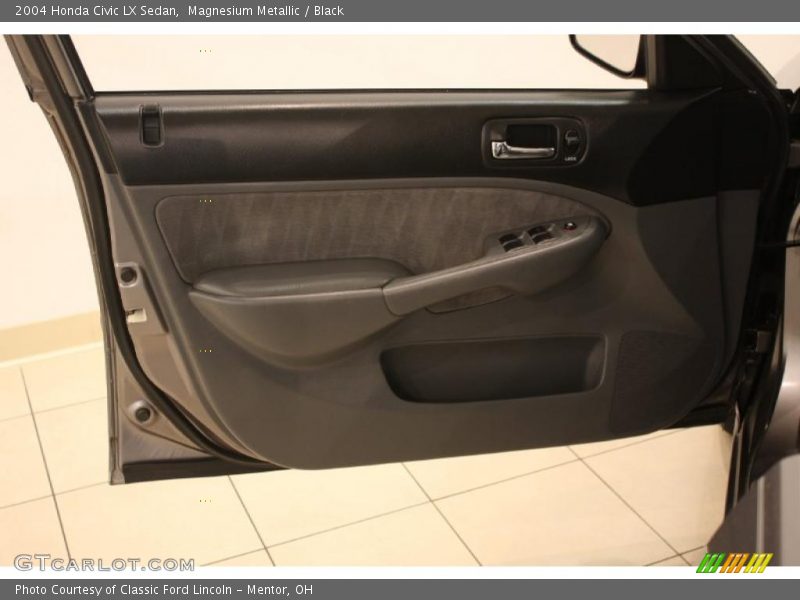 Magnesium Metallic / Black 2004 Honda Civic LX Sedan