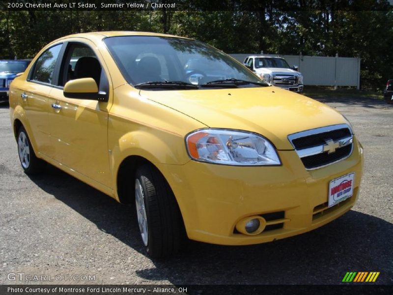 Summer Yellow / Charcoal 2009 Chevrolet Aveo LT Sedan