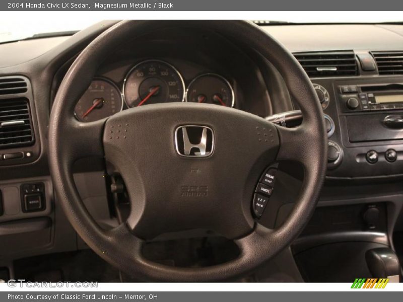 Magnesium Metallic / Black 2004 Honda Civic LX Sedan