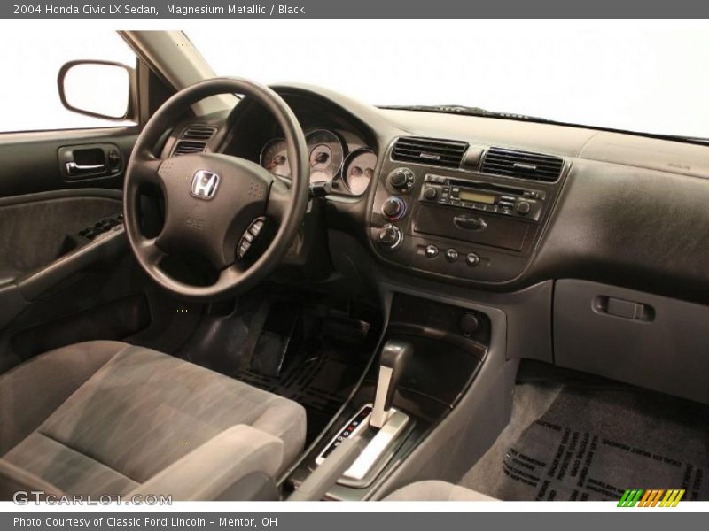 Magnesium Metallic / Black 2004 Honda Civic LX Sedan
