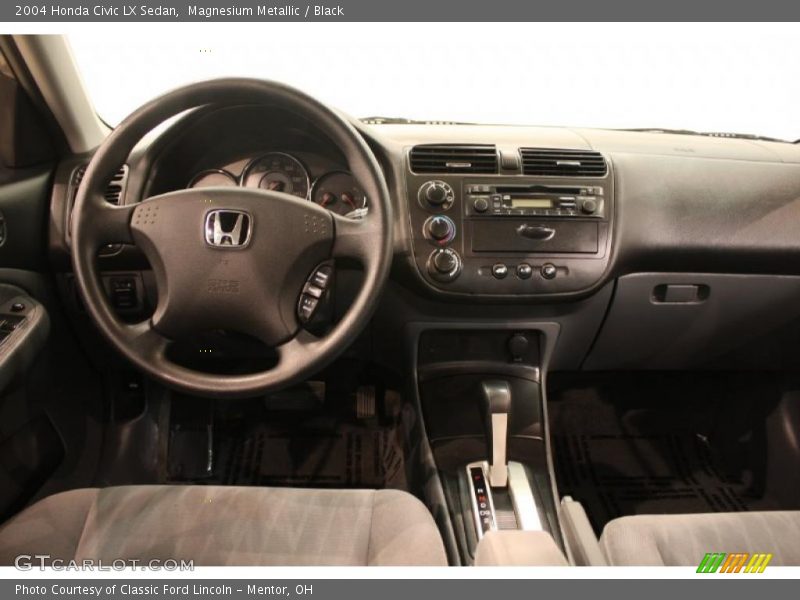 Magnesium Metallic / Black 2004 Honda Civic LX Sedan