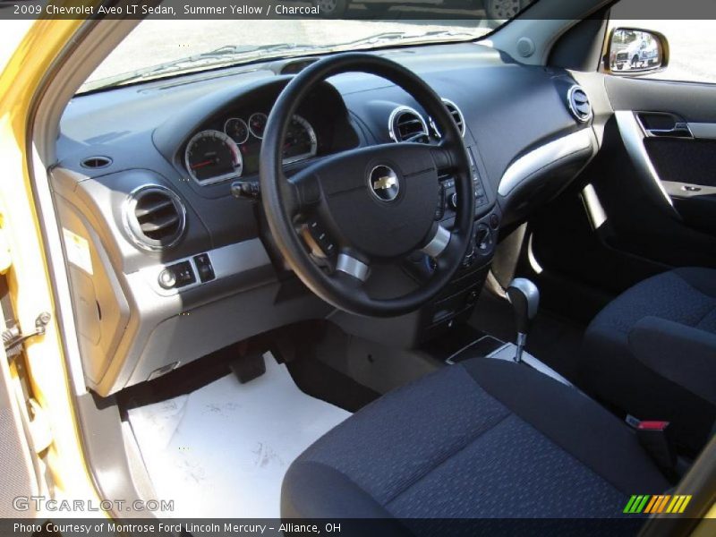 Summer Yellow / Charcoal 2009 Chevrolet Aveo LT Sedan