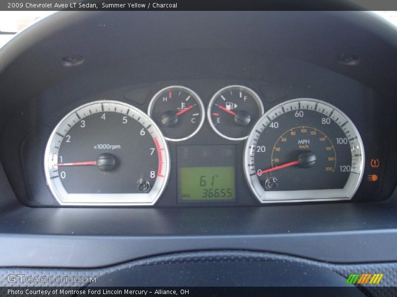 Summer Yellow / Charcoal 2009 Chevrolet Aveo LT Sedan