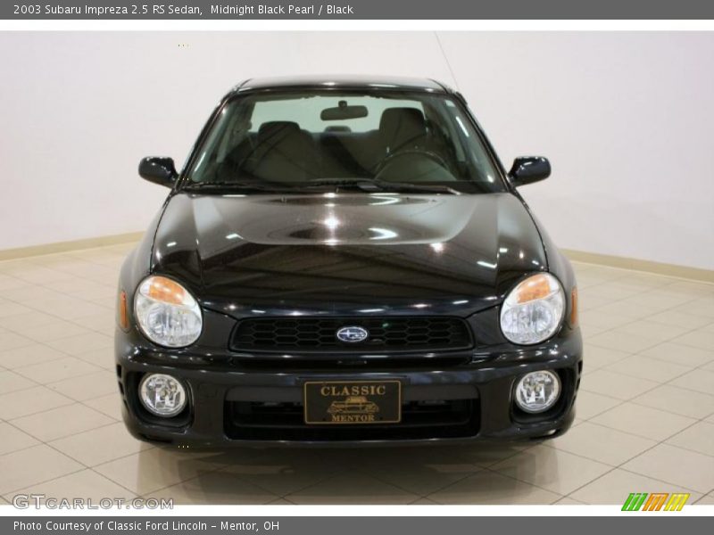 Midnight Black Pearl / Black 2003 Subaru Impreza 2.5 RS Sedan