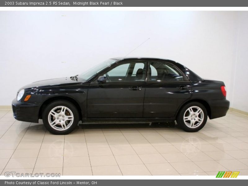 Midnight Black Pearl / Black 2003 Subaru Impreza 2.5 RS Sedan