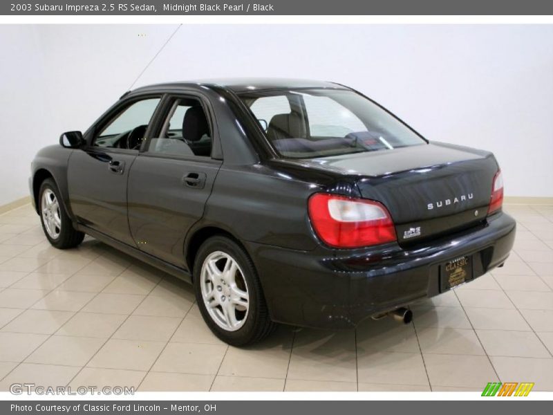 Midnight Black Pearl / Black 2003 Subaru Impreza 2.5 RS Sedan