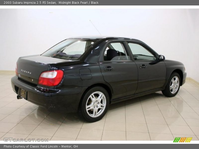 Midnight Black Pearl / Black 2003 Subaru Impreza 2.5 RS Sedan