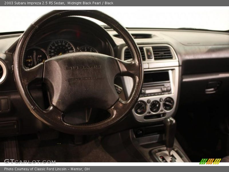 Midnight Black Pearl / Black 2003 Subaru Impreza 2.5 RS Sedan