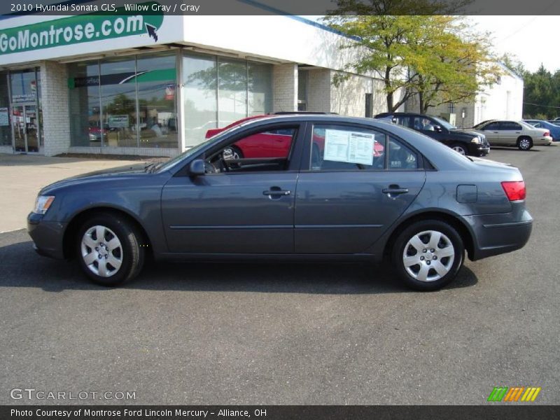 Willow Gray / Gray 2010 Hyundai Sonata GLS