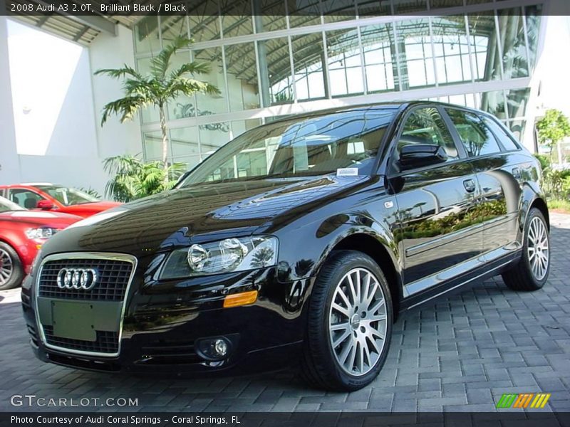 Brilliant Black / Black 2008 Audi A3 2.0T