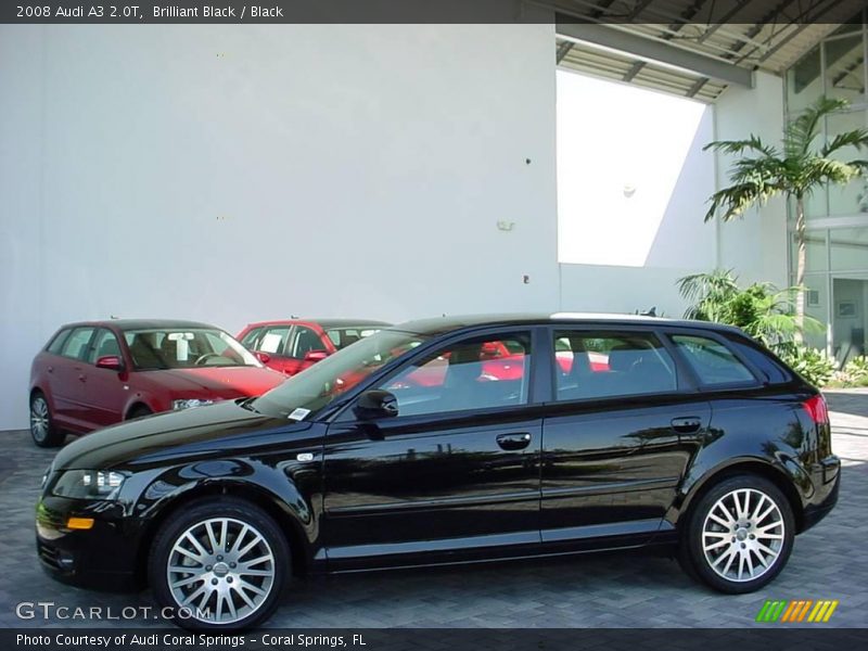 Brilliant Black / Black 2008 Audi A3 2.0T