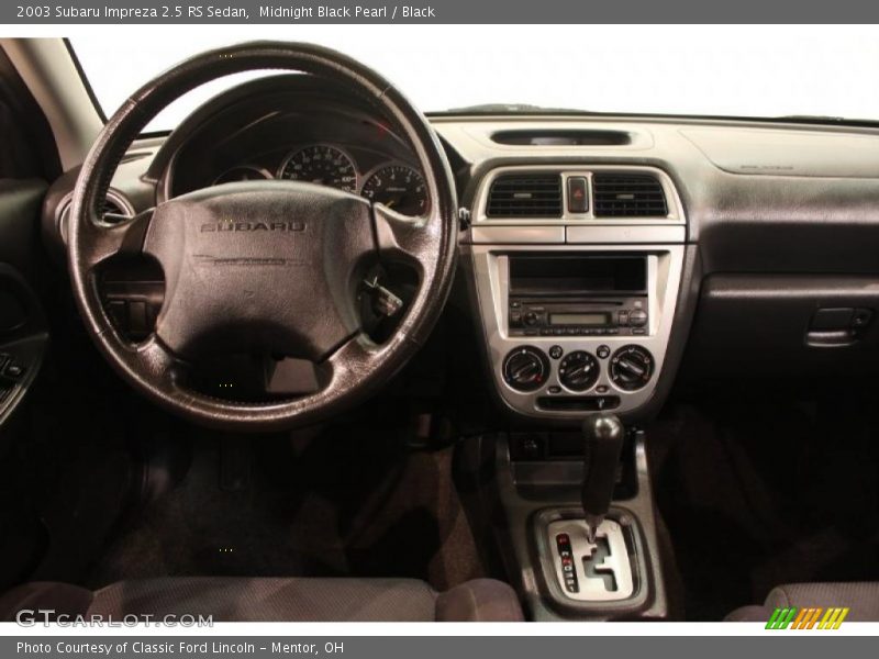 Midnight Black Pearl / Black 2003 Subaru Impreza 2.5 RS Sedan