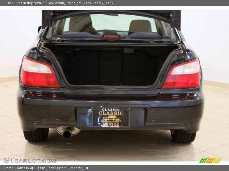 Midnight Black Pearl / Black 2003 Subaru Impreza 2.5 RS Sedan