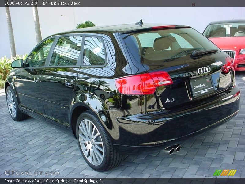 Brilliant Black / Black 2008 Audi A3 2.0T